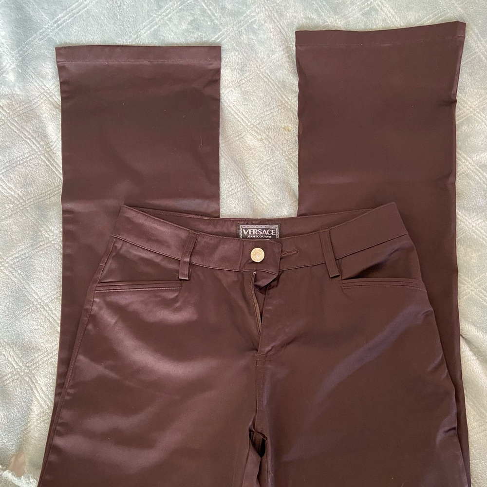 Dark maroon Versace pants